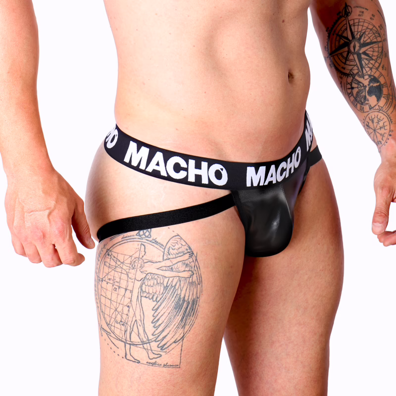 MACHO - MX25NC JOCK CUERO NEGRO L - Imagen 2