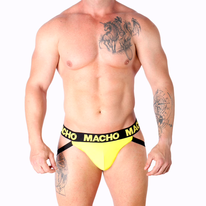MACHO - MX25A JOCK AMARILLO LYCRA L - Imagen 2