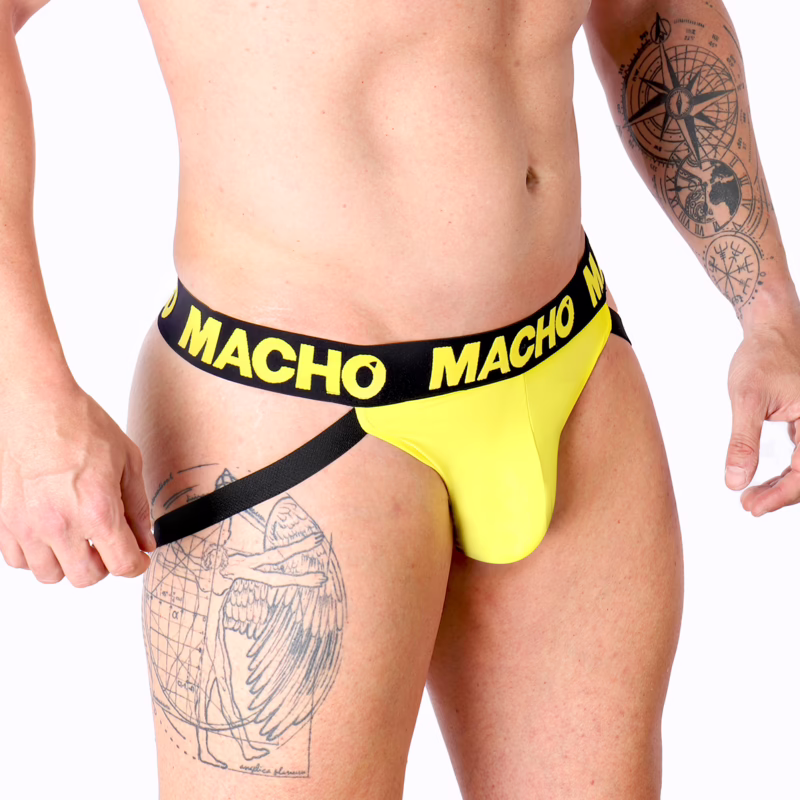MACHO - MX25A JOCK AMARILLO LYCRA M - Imagen 2