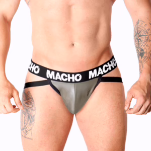 MACHO - MX27GR JOCK CUERO GRIS BEIGE M
