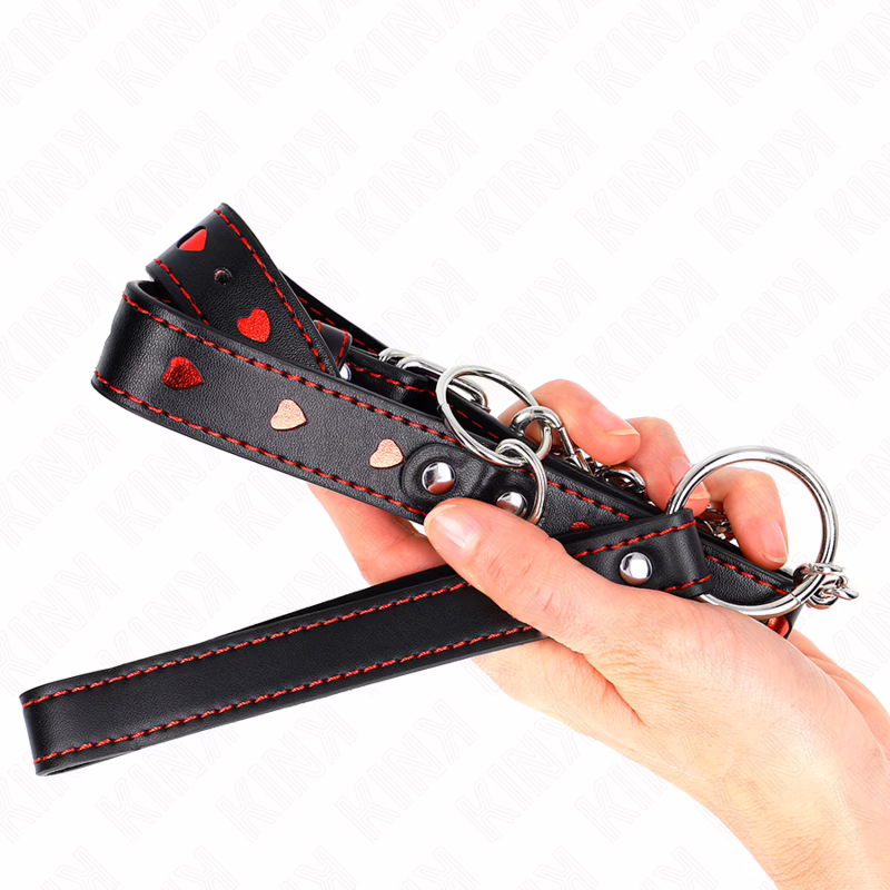 KINK - COLLAR CON CORREA 65 CM DETALLES CORAZÓN 52.5 X 2.5 CM - Imagen 5