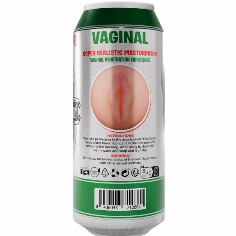 ALIVE - MASTURBADOR MASCULINO VAGINA LATA CERVEZA - Imagen 4