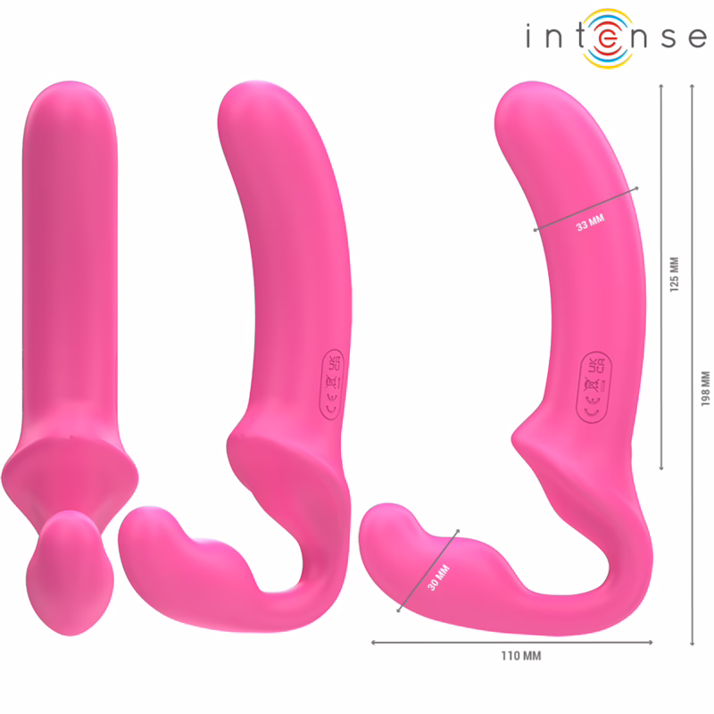 INTENSE - AMY VIBRADOR DOBLE 20 CM ROSA CONTROL REMOTO - Imagen 7