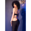 CHILIROSE - CR 4851 SET TOP NEGRO Y LEGGINS CON COMPLEMENTOS DORADOS L - Imagen 7
