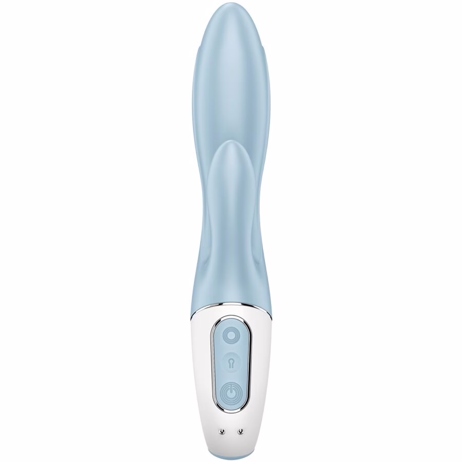 SATISFYER - AIR PUMP BUNNY 1 VIBRADOR INFLABLE RABBIT AZUL - Imagen 2
