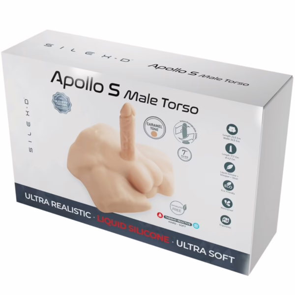 SILEXD - APOLLO S TORSO BAJO REALÍSTICO MASCULINO CARAMELO - Imagen 6