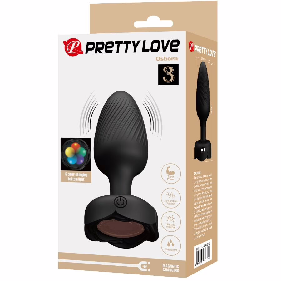 PRETTY LOVE - OSBORN PLUG ANAL CON LUZ LED 9.8 CM - Imagen 9