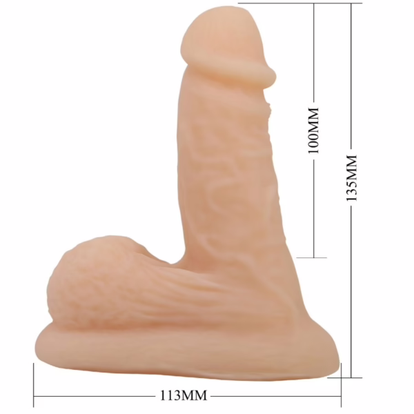 PRETTY LOVE - WILDON DILDO ULTRA REALÍSTICO Y ELÁSTICO 10 CM NATURAL - Imagen 9