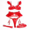 SUBBLIME - 957506 CONJUNTO SUJETADOR Y LIGA DE ENCAJE ROJO S/M - Imagen 3