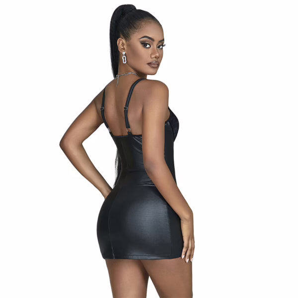 SUBBLIME - 957575 VESTIDO DE CUERO CON CREMALLERA NEGRO L/XL - Imagen 4