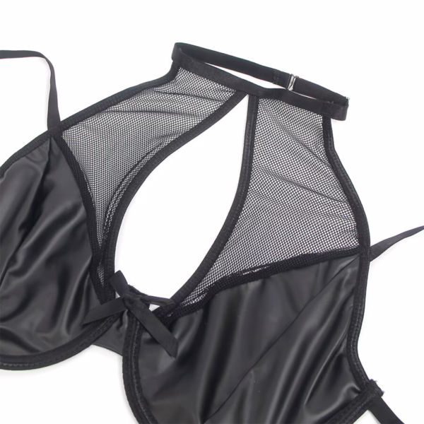 SUBBLIME - 957582 CONJUNTO SUJETADOR Y FALDA DE CUERO NEGRO S/M - Imagen 5