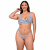 SUBBLIME - 957636 CONJUNTO SUJETADOR Y PANTIES CON BORDADOS DE FLORES CELESTE L/XL - Imagen 2