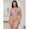 SUBBLIME - 957636 CONJUNTO SUJETADOR Y PANTIES CON BORDADOS DE FLORES CELESTE L/XL - Imagen 8