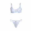 SUBBLIME - 957636 CONJUNTO SUJETADOR Y PANTIES CON BORDADOS DE FLORES CELESTE L/XL - Imagen 5