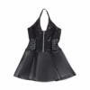 SUBBLIME - 957704 VESTIDO DE CUERO CON CREMALLERA Y ENCAJE NEGRO S/M - Imagen 5