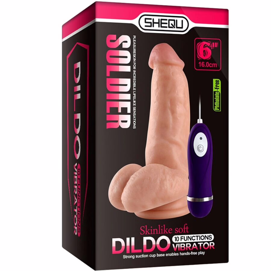 SHEQU - SOLDIER DILDO VIBRADOR CON CONTROL REMOTO 16 CM - Imagen 7