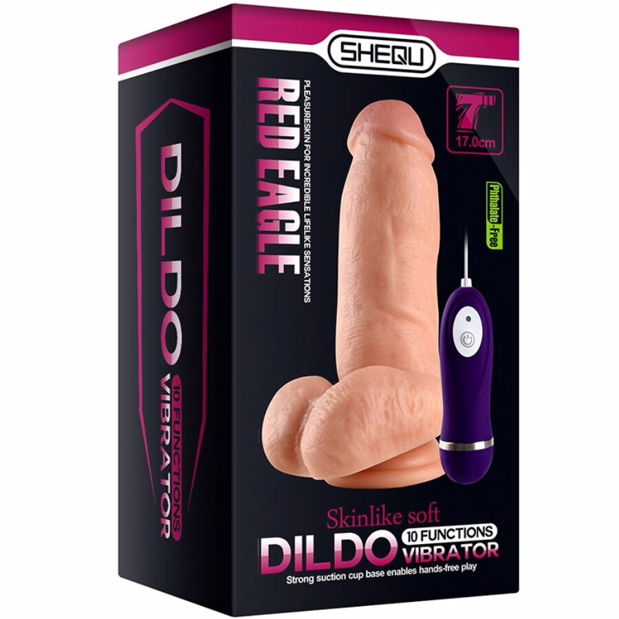 SHEQU - RED EAGLE DILDO VIBRADOR CON CONTROL REMOTO 17 CM - Imagen 7