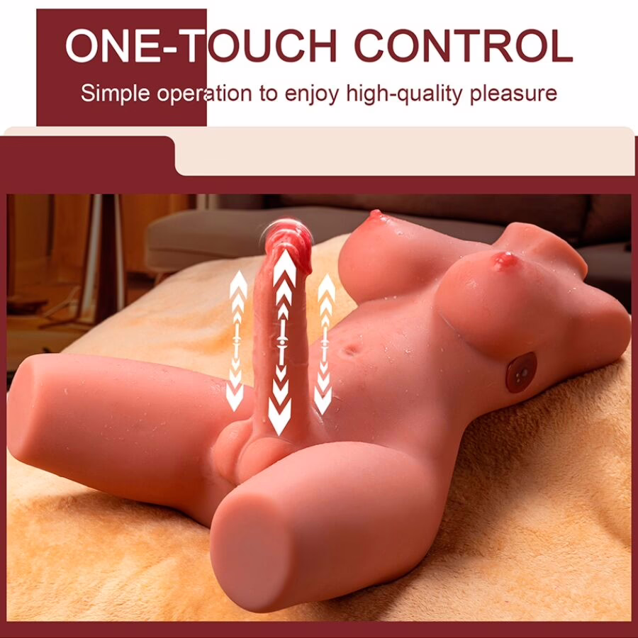 XISE - MIAH LADY BOY TORSO FEMENINO CON DILDO CON VIBRACIÓN Y THRUSTING 55 CM - Imagen 9