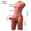 XISE - JASON HALF BODY TORSO REALÍSTICO MASCULINO CON THRUSTING Y VIBRACIÓN 55 CM - Imagen 9