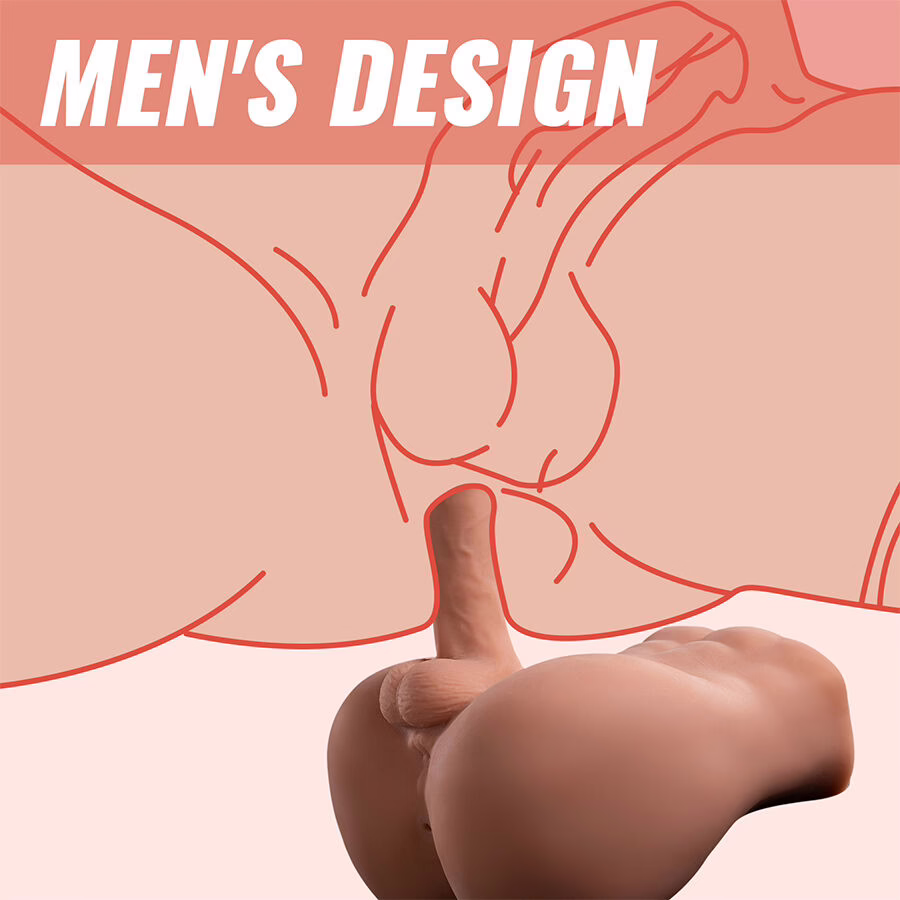 XISE - BERTLETT DILDO ASS MASTURBADOR DILDO Y ANO REALÍSTICO POSICIÓN FRONTAL CON THRUSTING 18 CM - Imagen 6