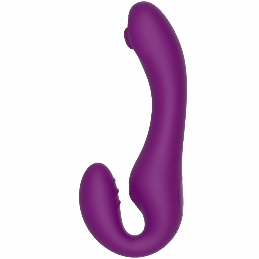 XOCOON - STRAPLESS STRAP-ON VIBRADOR 2 EN 1 CON CONTROL REMOTO MORADO - Imagen 5
