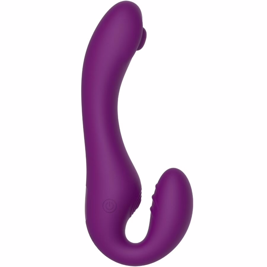 XOCOON - STRAPLESS STRAP-ON VIBRADOR 2 EN 1 CON CONTROL REMOTO MORADO - Imagen 10