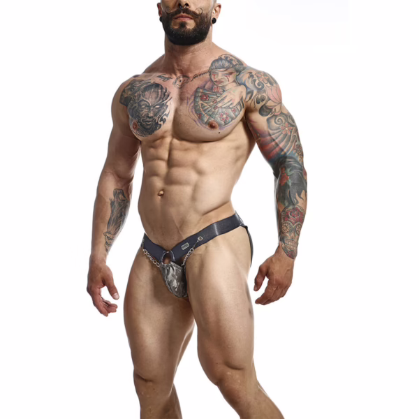 MOB - DNGEON JOCKSTRAP A PRESIÓN GRIS TALLA ÚNICA - Imagen 2