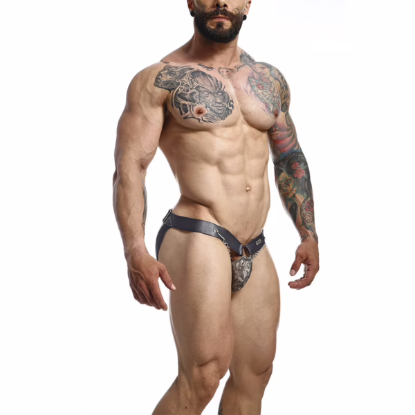 MOB - DNGEON JOCKSTRAP A PRESIÓN GRIS TALLA ÚNICA - Imagen 3