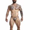 MOB - DNGEON JOCKSTRAP A PRESIÓN GRIS TALLA ÚNICA