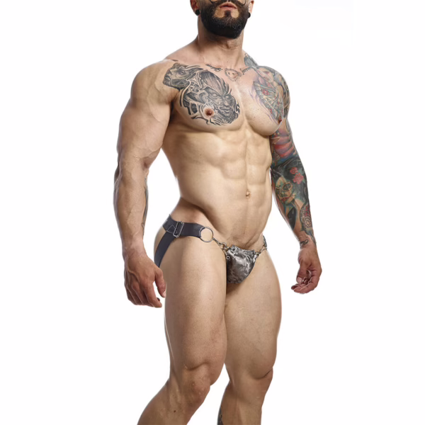 MOB - DNGEON JOCKSTRAP A PRESIÓN GRIS TALLA ÚNICA - Imagen 3