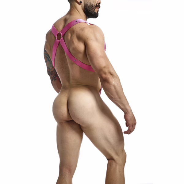 MOB - DNGEON ARNÉS DE ESPALDA CRUZADA ROSA TALLA ÚNICA - Imagen 4