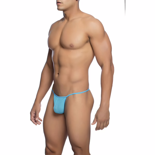MOB - TANGA TRANSPARENTE CON FORMA DE T AQUA TALLA S/M - Imagen 2