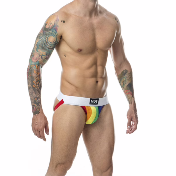 MOB - JOCK CLASICO STRIPE RAINBOW TALLA L - Imagen 3