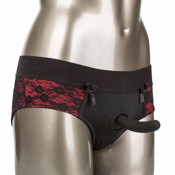 CALEXOTICS - SCANDAL SET DE BRAGUITAS SIN ENTREPIERNAS CON DILDO TALLA L/XL