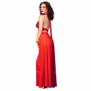 CHILIROSE - CR  4857 SET TOP Y PANTALONES ROJO TALLA S