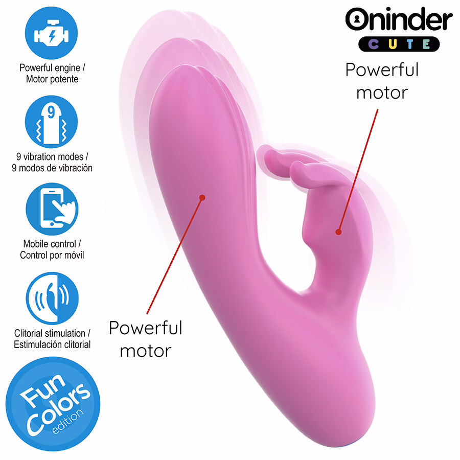 ONINDER CUTE - LOVE BUNNY VIBRADOR PUNTO G Y CLITORIS - APP MUNDIAL GRATUITA - Imagen 5