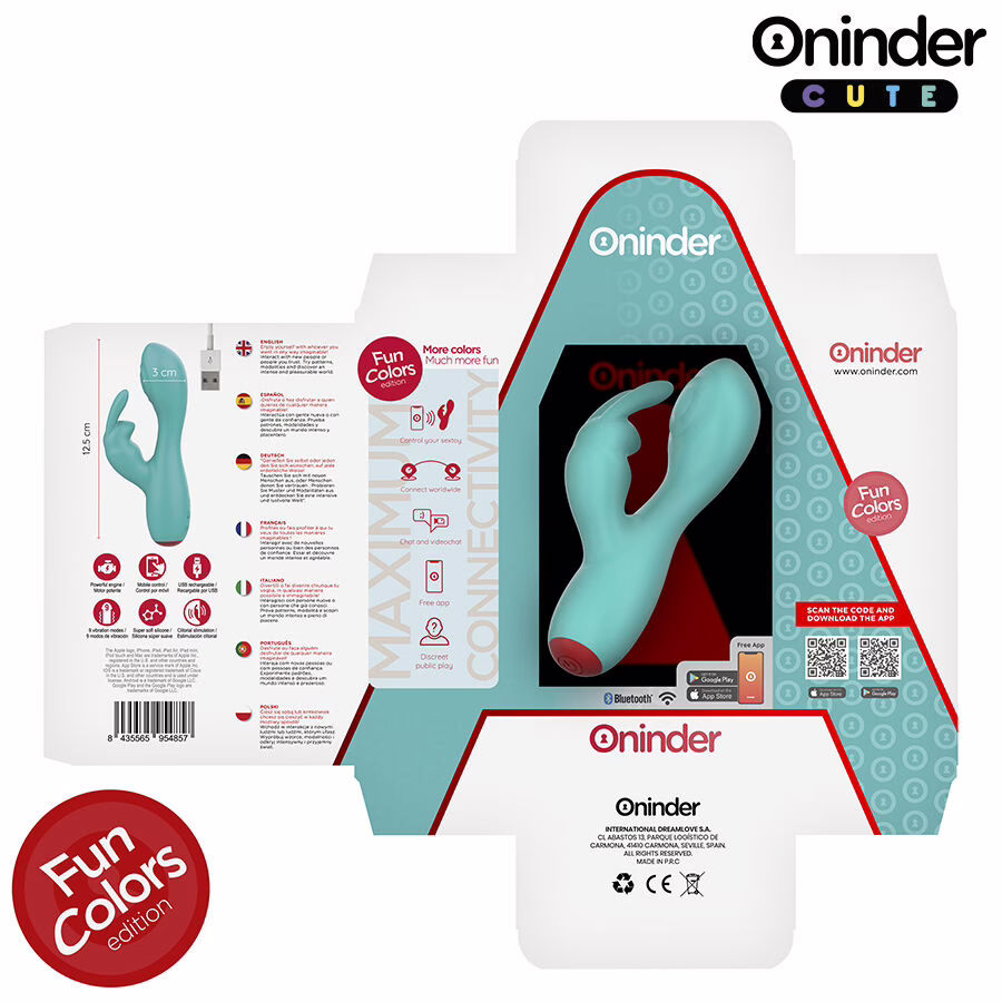ONINDER CUTE - LOVE BUNNY VIBRADOR PUNTO G Y CLÍTORIS - APP MUNDIAL GRATUITA - Imagen 7