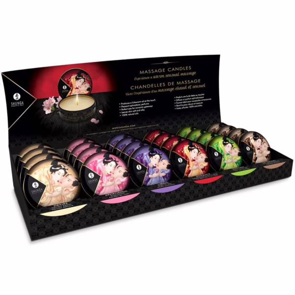 SHUNGA - MINI CARESS BY CANDLELIGHT DISPLAY VELAS MASAJE 24 UDS - Imagen 7