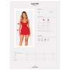 OBSESSIVE - INGRIDIA CHEMISE & TANGA ROJO XS/S - Imagen 7