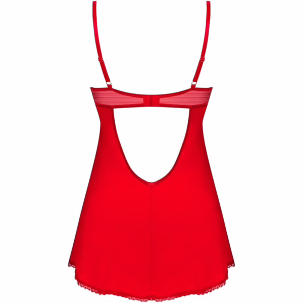 OBSESSIVE - INGRIDIA CHEMISE & TANGA ROJO XS/S - Imagen 6