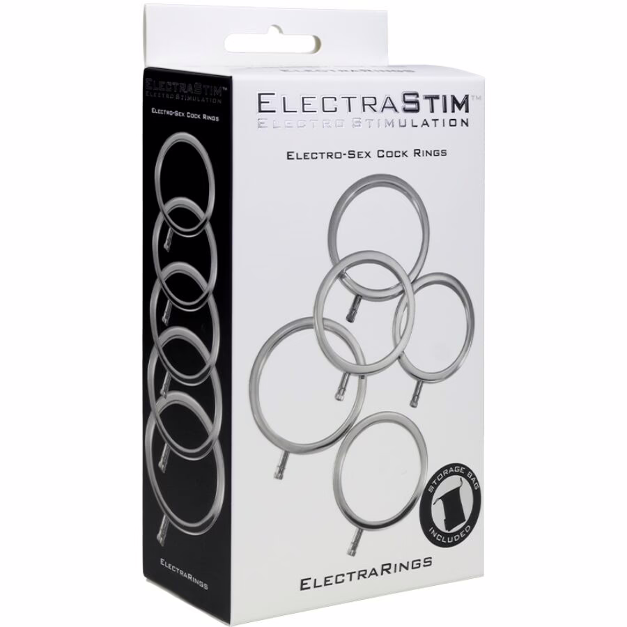 ELECTRASTIM - ELECTRARINGS ANILLOS METÁLICOS PARA EL PENE PACK 5 - Imagen 3