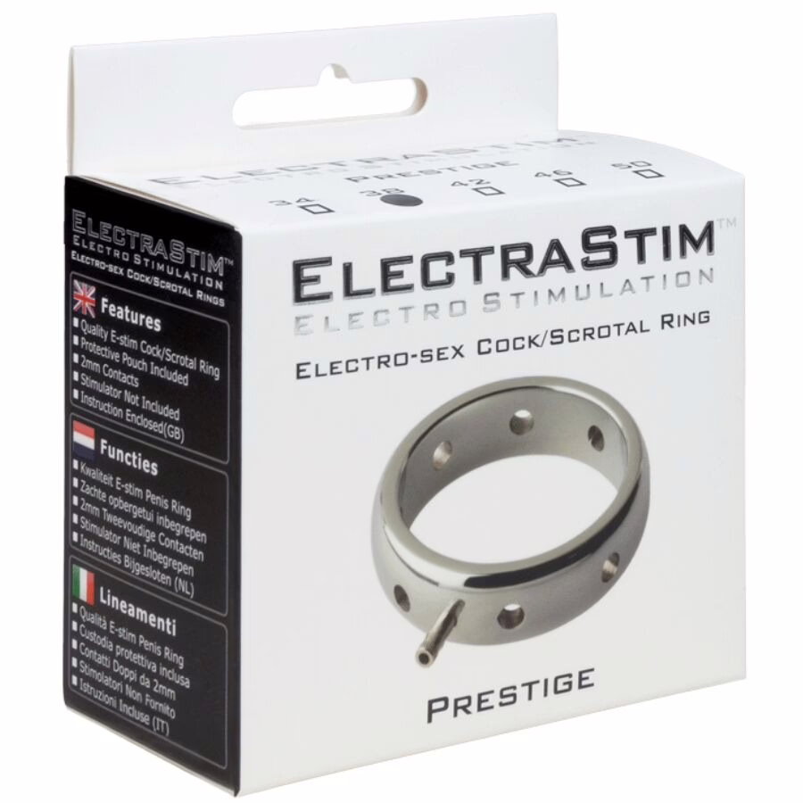 ELECTRASTIM - PRESTIGE ANILLO ELECTROMAGNÉTICO DE METAL PARA EL PENE 34 MM - Imagen 4