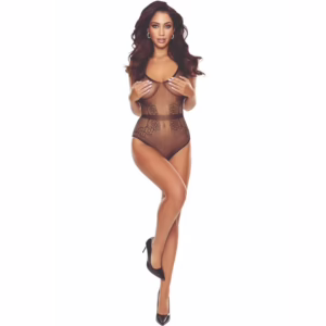 PASSION - BS115 BODYSTOCKING REJILLA NEGRO