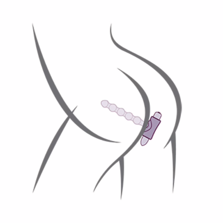 ROCKS- OFF - PETITE SENSATIONS PEARLS PLUG ANAL VIBRADOR NEGRO - Imagen 6