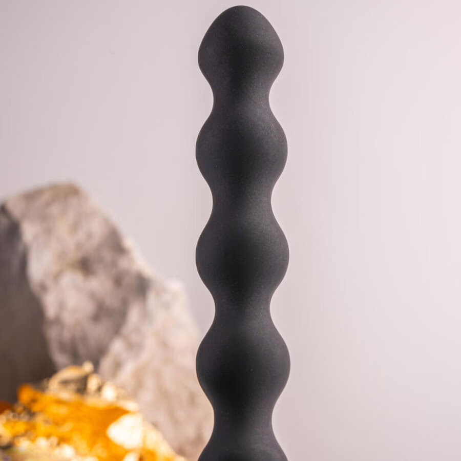 ROCKS- OFF - PETITE SENSATIONS PEARLS PLUG ANAL VIBRADOR NEGRO - Imagen 4