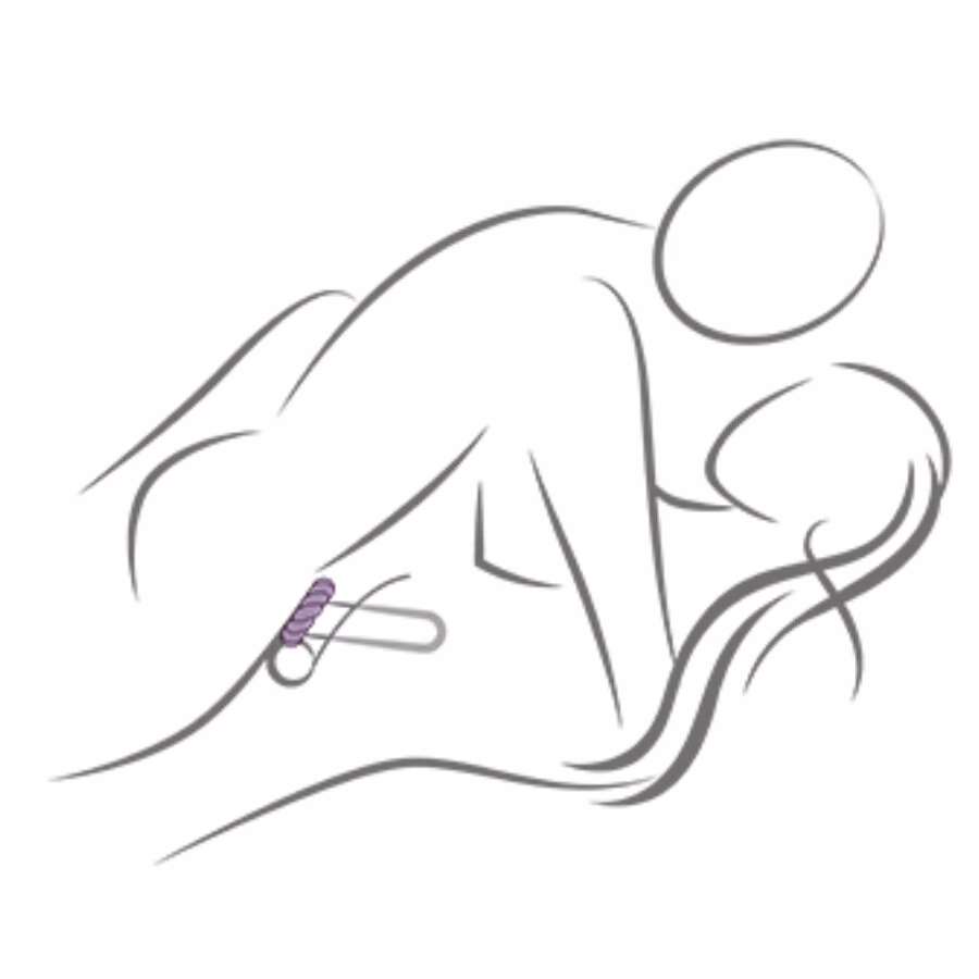 ROCKS- OFF - TWIST ANILLO MASTURBADOR SILICONA NEGRO - Imagen 6