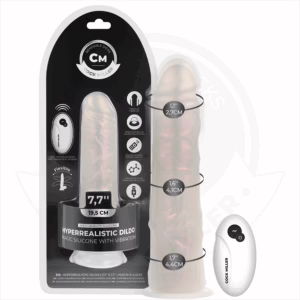 COCK MILLER - DILDO SILICONA 19,5 CM , LUCES Y VIBRACIÓN CON CONTROL REMOTO