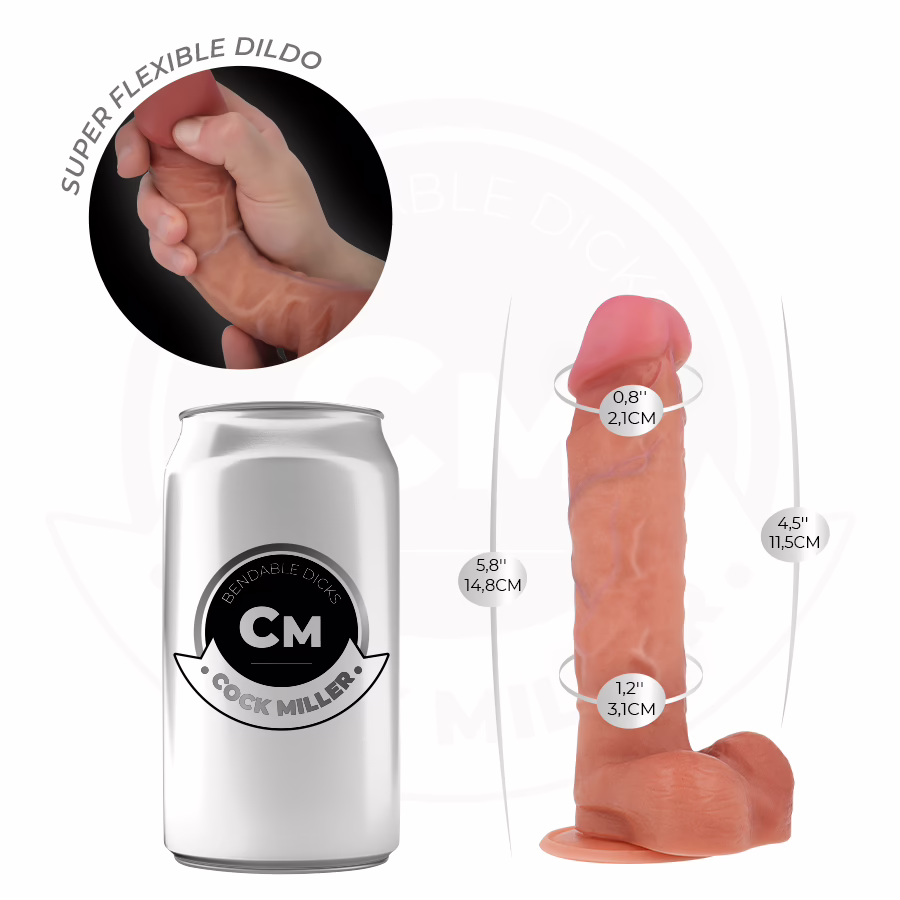 COCK MILLER - DILDO HIPERREALÍSTICO ARTICULABLE 14,8 CM - Imagen 4