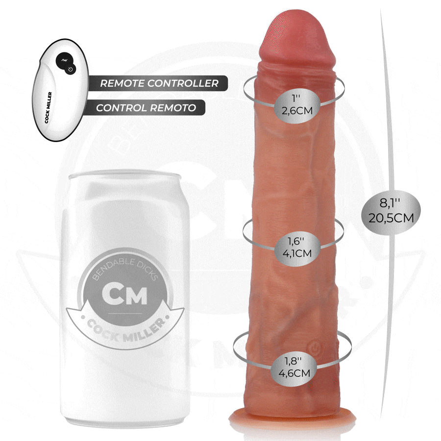 COCK MILLER - DILDO HIPERREALÍSTICO CON VENTOSA Y THRUSTING CON CONTROL REMOTO 20,5 CM - Imagen 2
