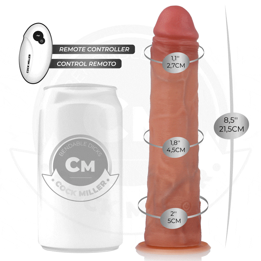 COCK MILLER - DILDO HIPERREALÍSTICO VIBRACIÓN CON CONTROL REMOTO 19,5 CM - Imagen 2
